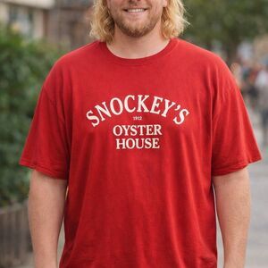 Snockey’s Oyster & Crab House T-Shirt Mens 2XL Red Graphic Philadelphia